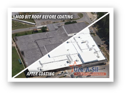 AWS Flat Roof Restoration Before and After Image
